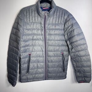 Tommy Hilfiger Silver Puffer Jacket for Men